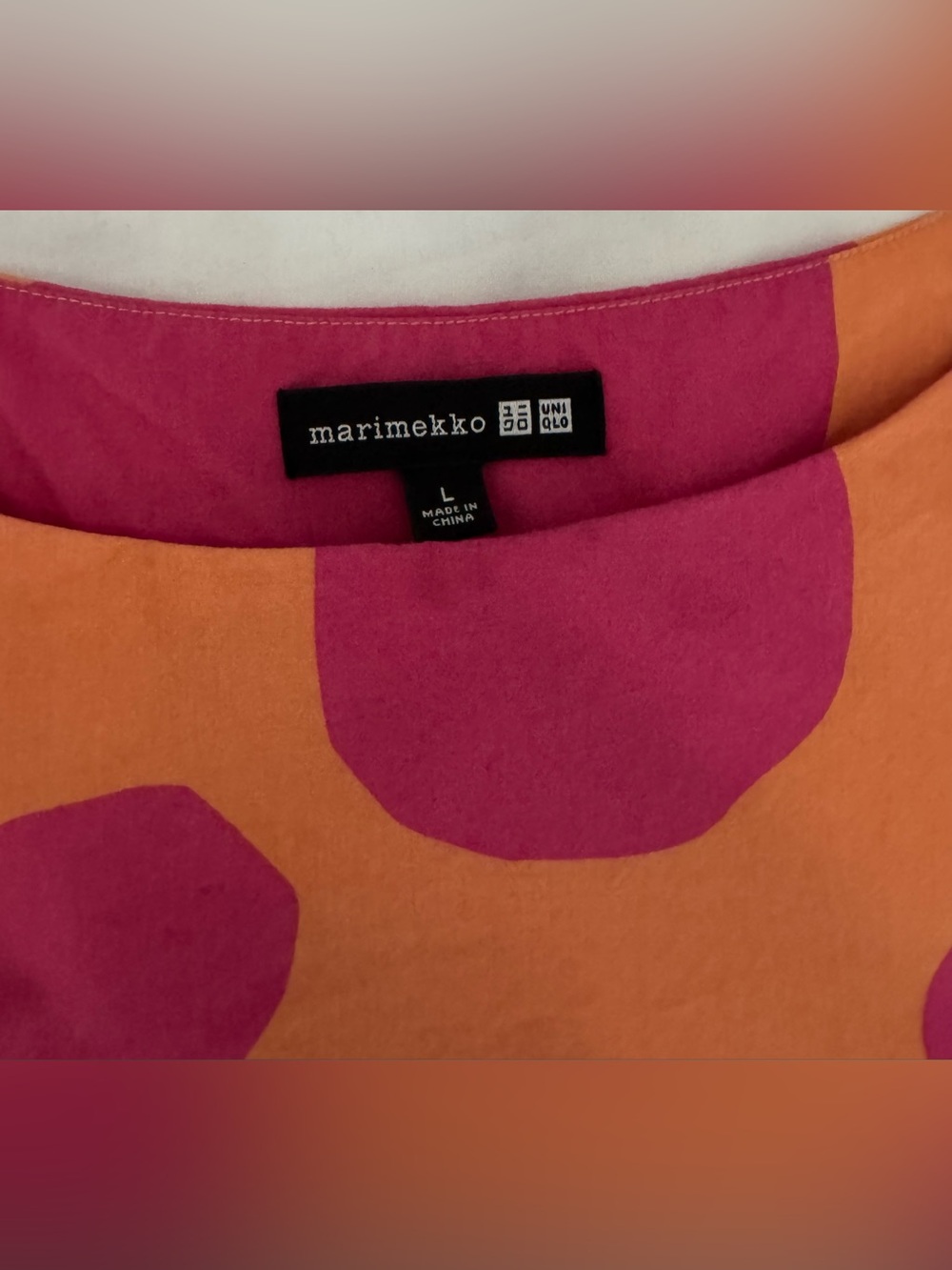 Uniqlo × Marimekko Women's A-Line Sleeveless Dress Pink Size L - Picture 5 of 9